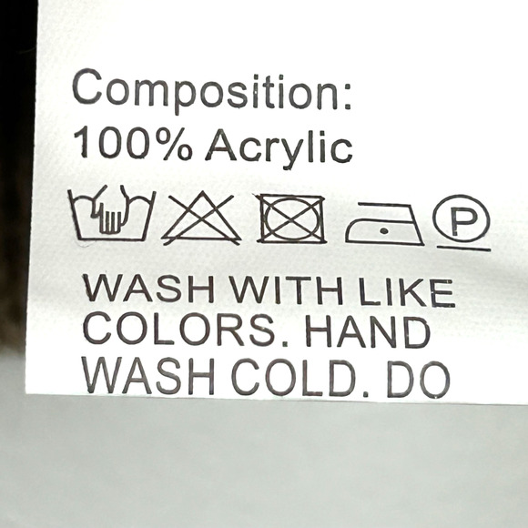 SHEIN Sweater Womens 4 Tan Pullover Crew Neck Knit Openwork Sleeve Acrylic - Picture 6 of 9